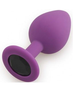 Силиконовая фиолетовая анальная пробка S (7 см)